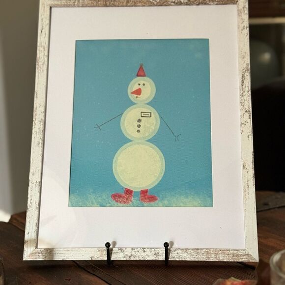 Christmas Home Decor Snowman Snow Whimsical Wall Art for Winter 11 x 14 - Picture 1 of 1